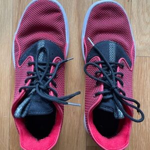 Red and Black Air Jordan Sneakers